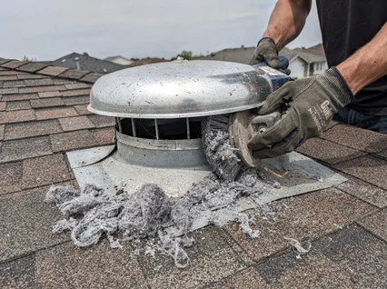 Cleaning Dryer Vent On Roof in Palm Coast
