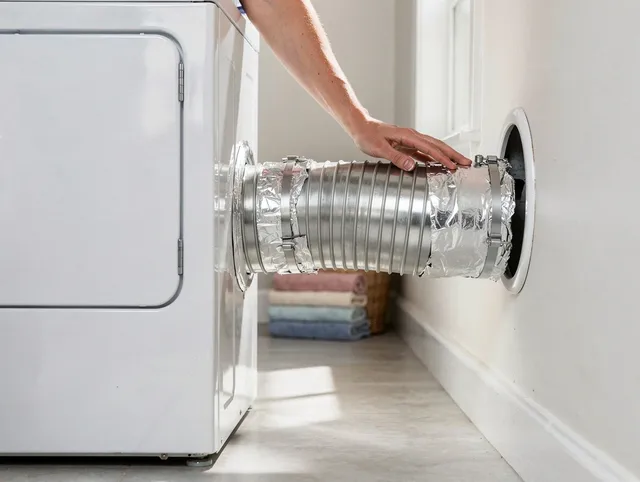 Professional dryer vent hose installation by Palm Coast Dryer Vent Cleaning in Palm Coast
