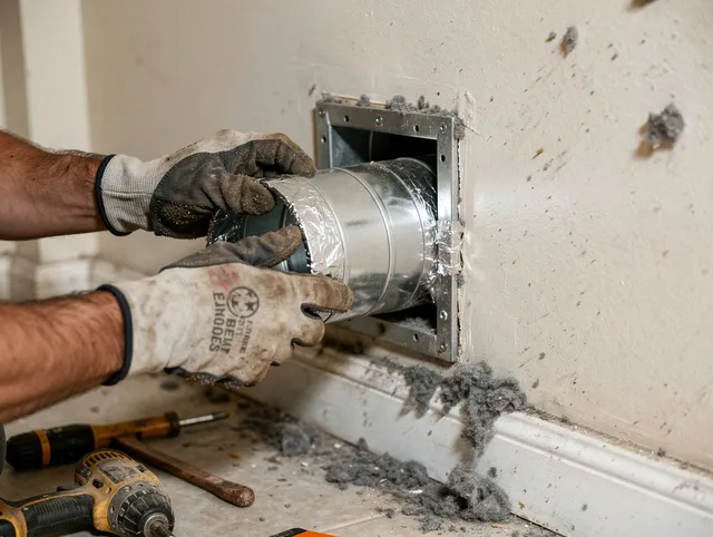 Professional dryer vent repair and installation by Palm Coast Dryer Vent Cleaning in Palm Coast